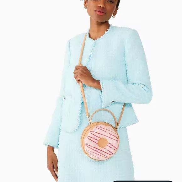 BNWT BUNDLE! Kate Spade Donut Crossbody, Card Holder, AirPod Case & Gingham Tote - Picture 13 of 15